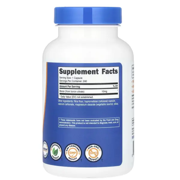 Nutricost Boron From Citrate 10mg Capsules